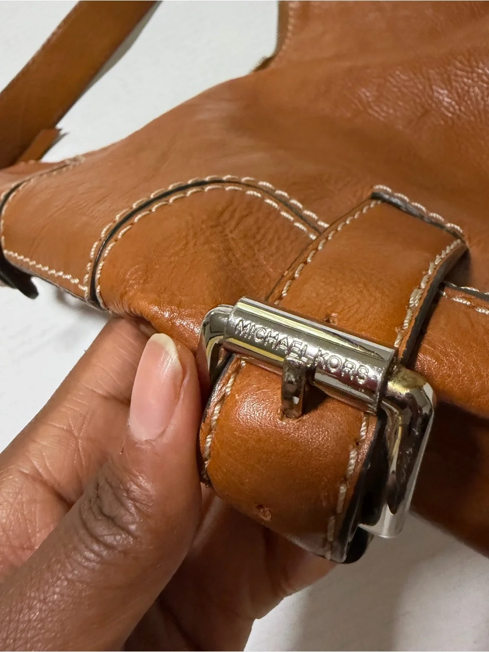 Michael Kors Tan Leather Hobo Shoulder Bag
